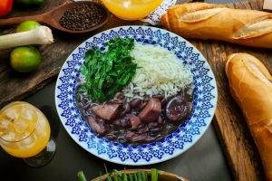 Receta de frijoles con arroz y espinacas